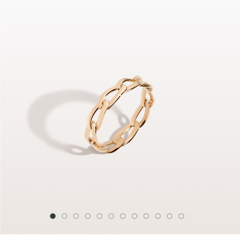 Aurate open Link Ring solid 14k gold